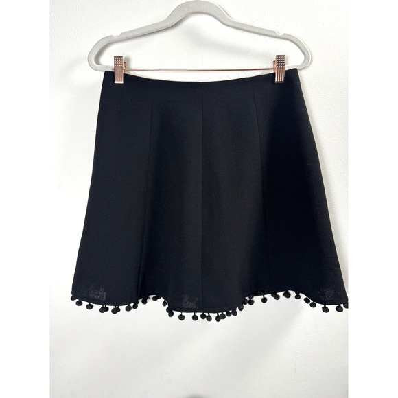 Club Monaco Pom Pom Mini Skirt Coquette Twee Preppy Hippie Bohemian Italian 4 - Picture 1 of 6